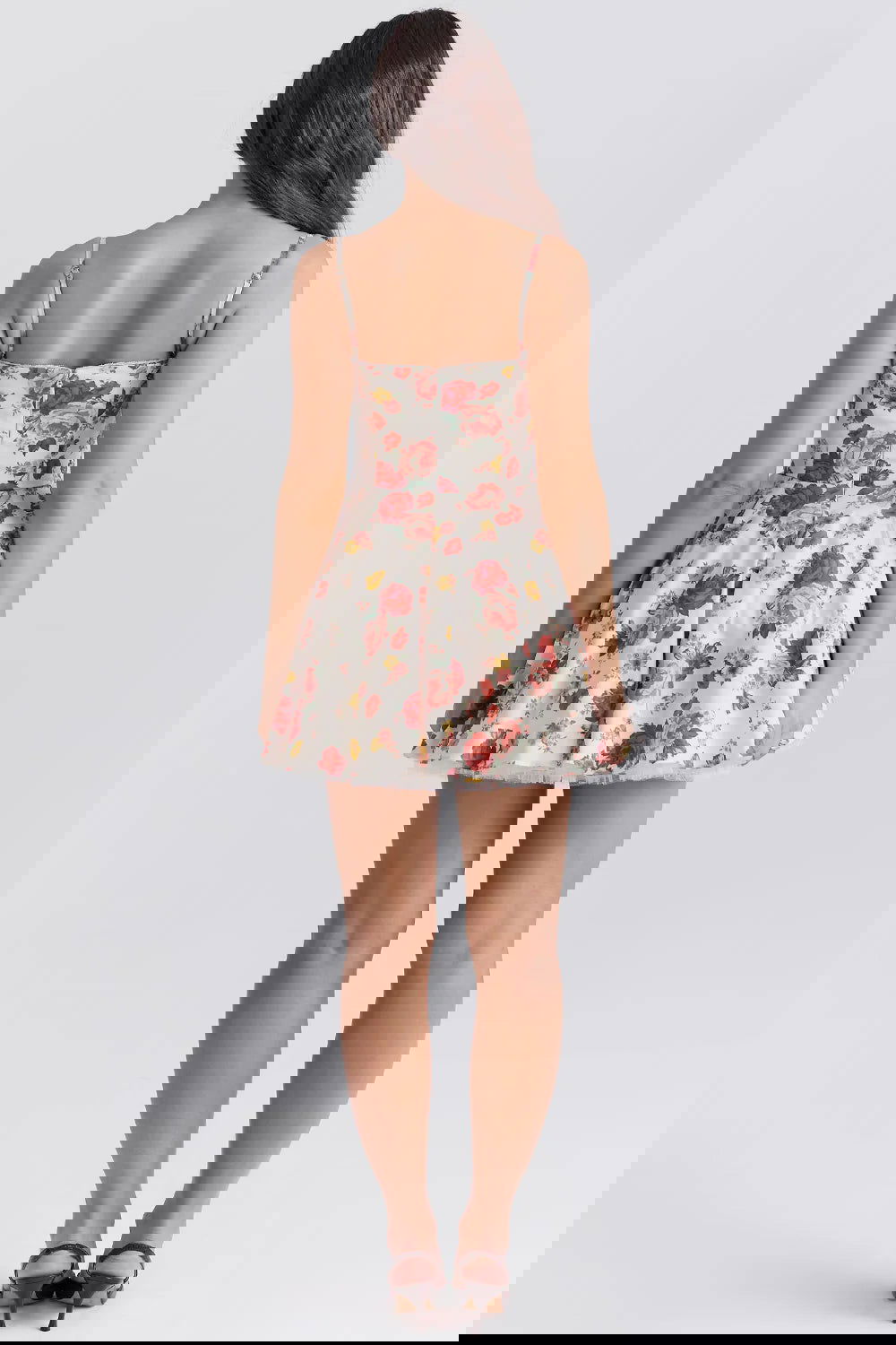 Vestido Curto Floral Modelador Modelo Altamura