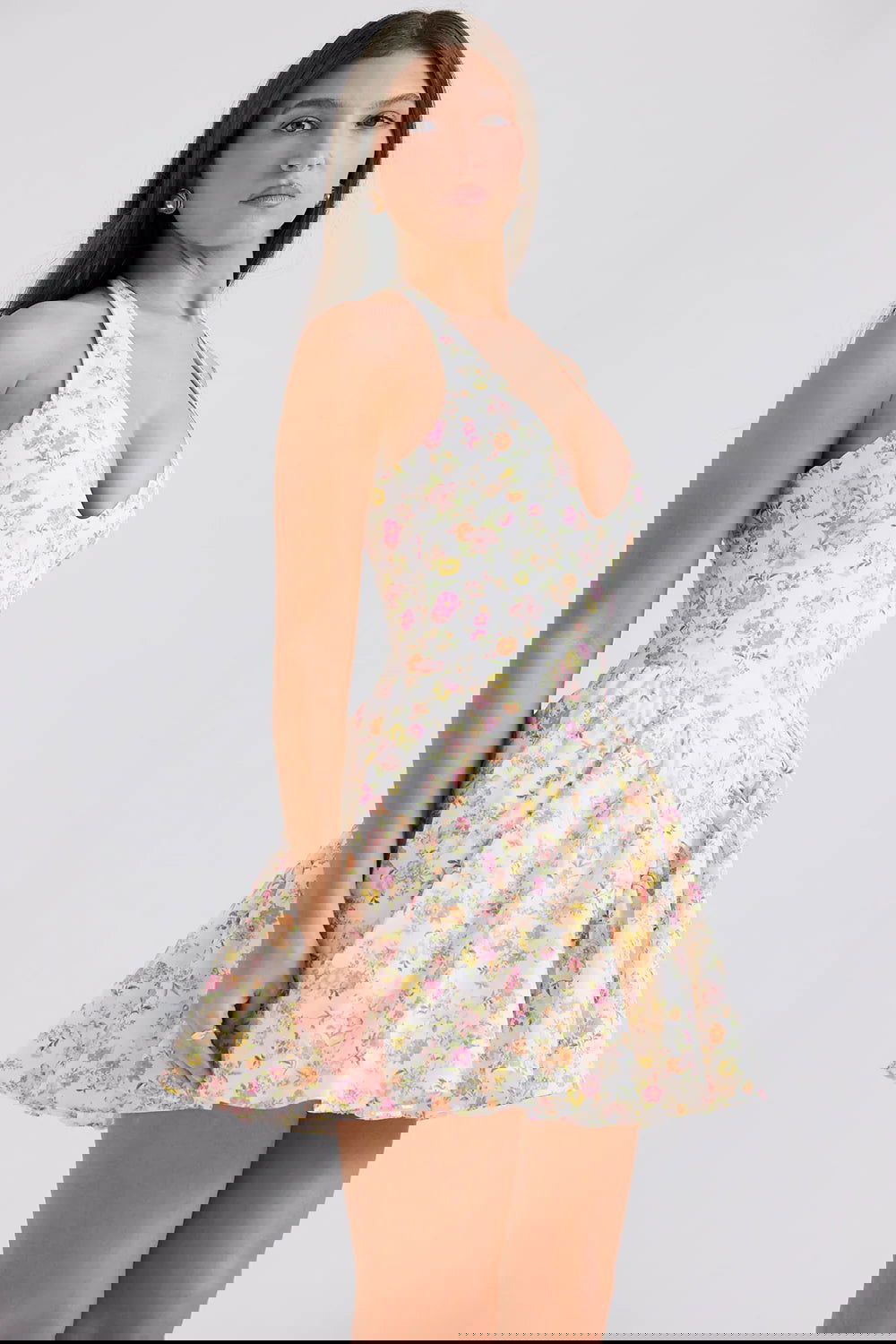 Vestido Curto Modelador Com Alça Vintage Modelo Orvieto