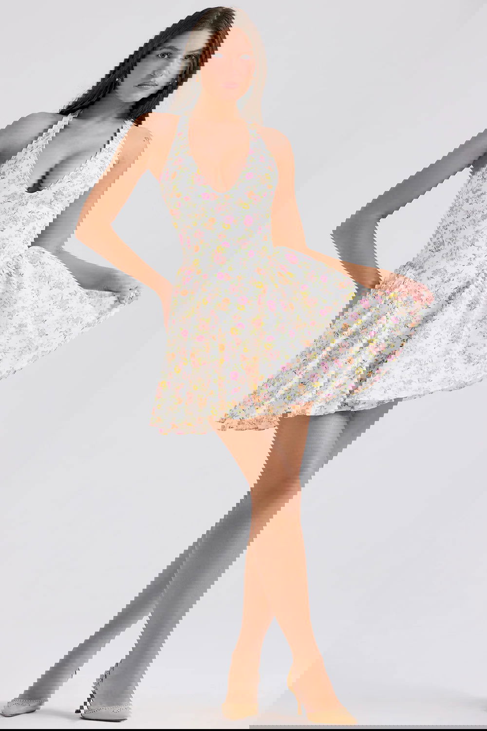 Vestido Curto Modelador Com Alça Vintage Modelo Orvieto