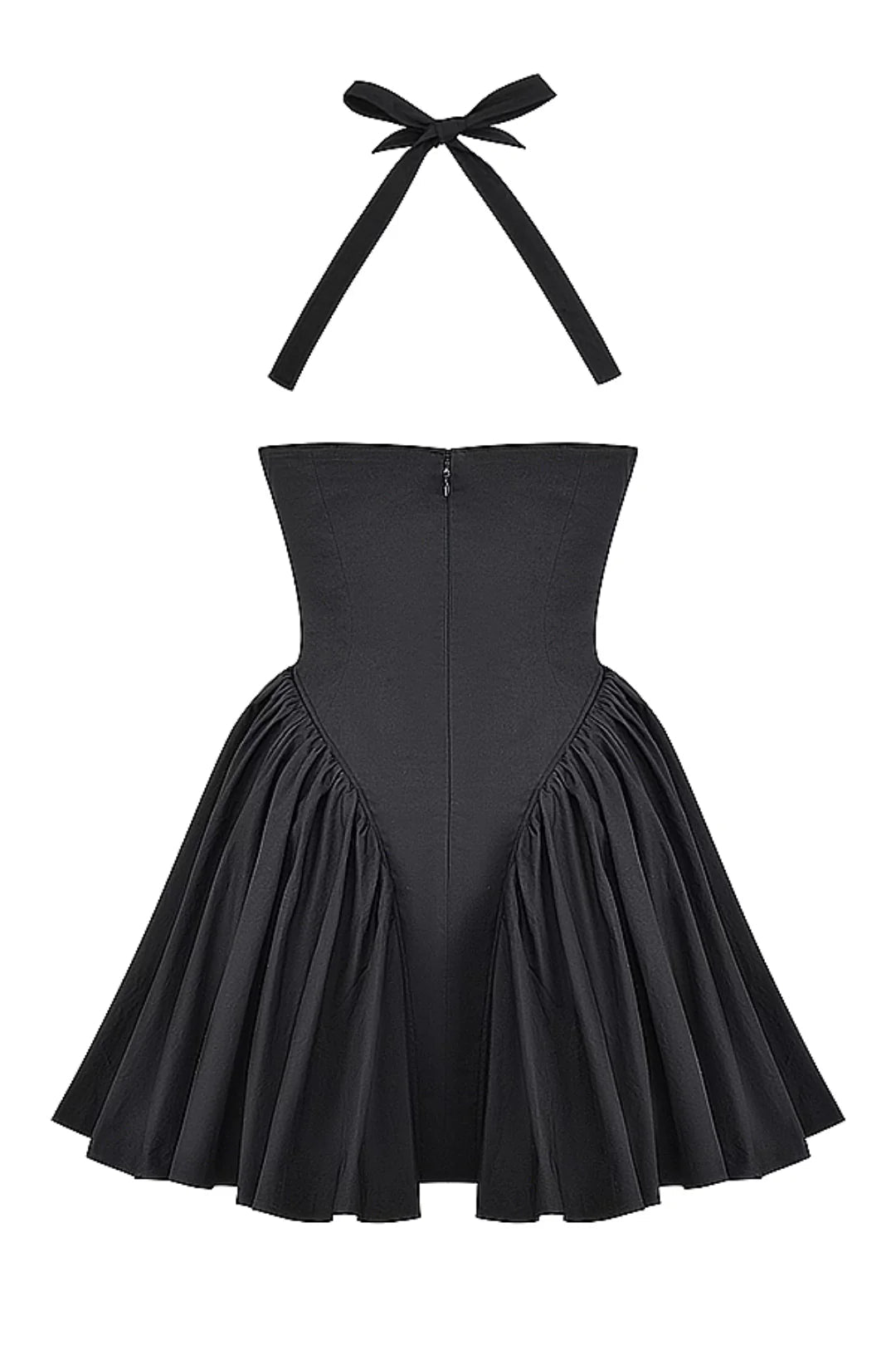 Vestido Curto Modelador Preto Com Alça Vintage Modelo Foligno