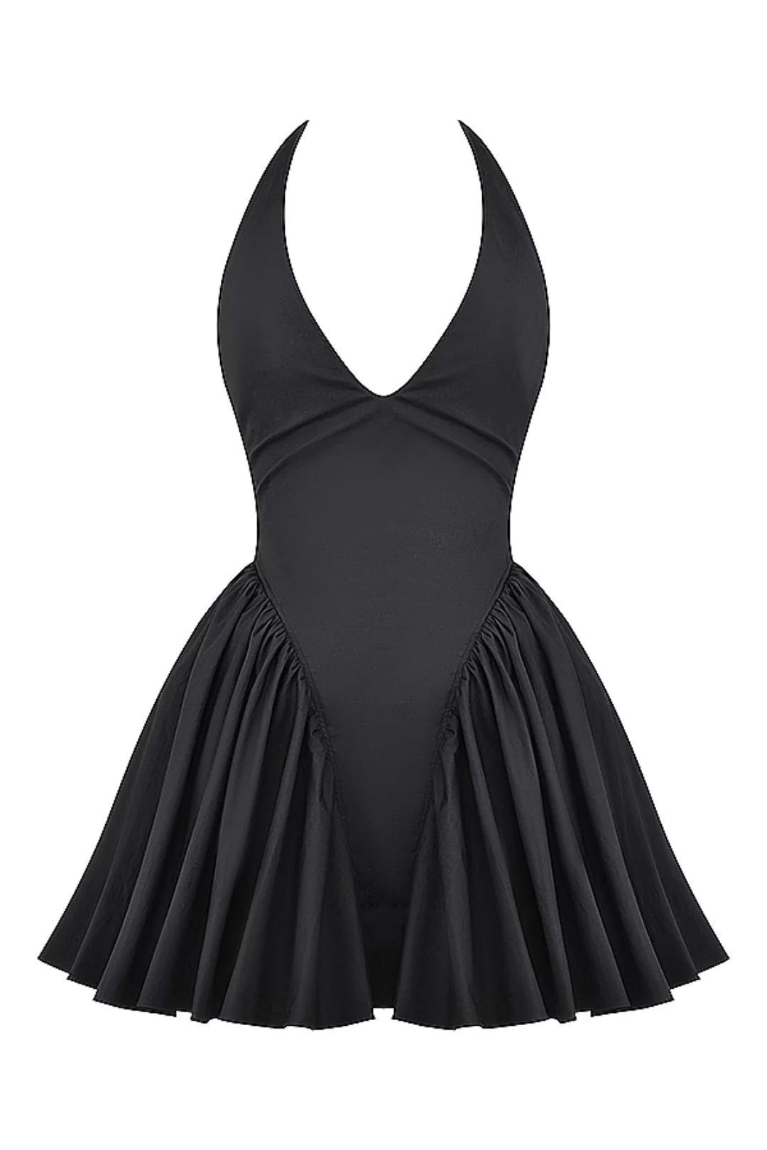 Vestido Curto Modelador Preto Com Alça Vintage Modelo Foligno