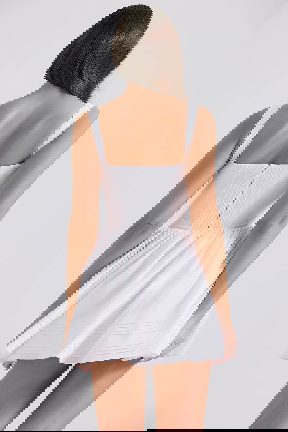 Vestido Curto Modelador de Algodão Branco Modelo Andria