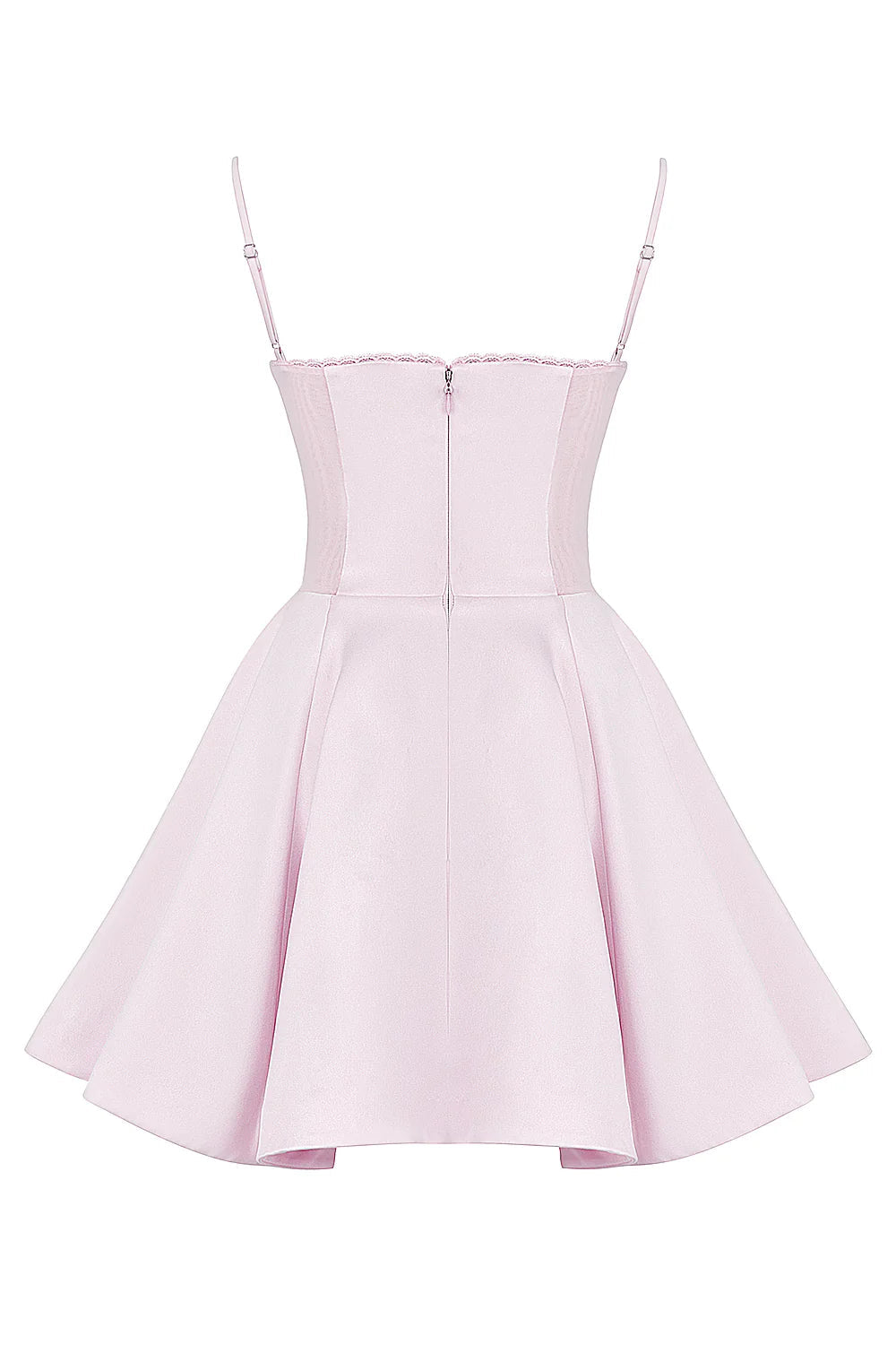 Vestido Curto Rosa Liso Modelador Modelo Anagni