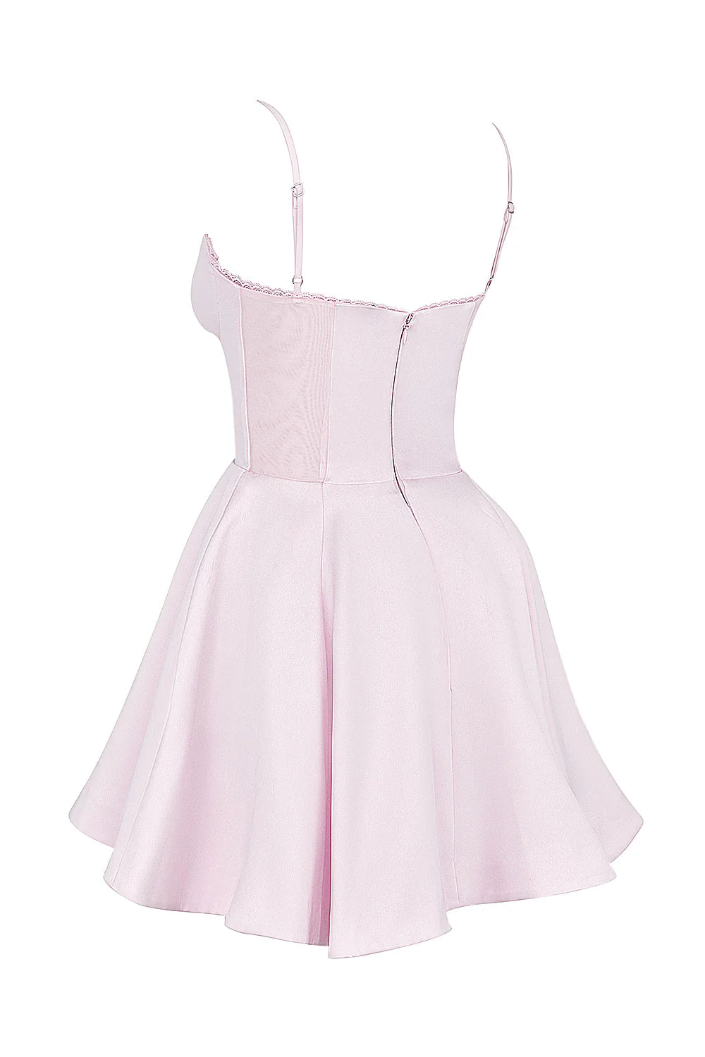 Vestido Curto Rosa Liso Modelador Modelo Anagni