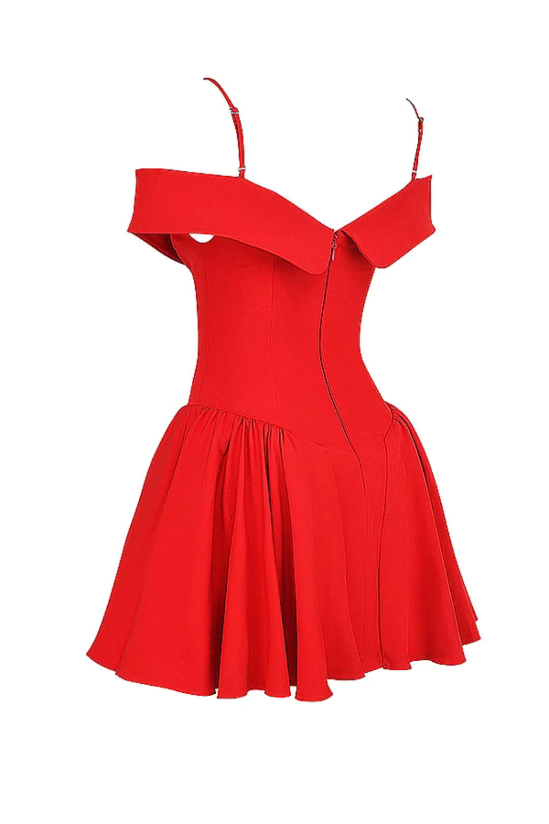 Vestido Curto Vermelho Modelador Off Shoulder Modelo Bollate