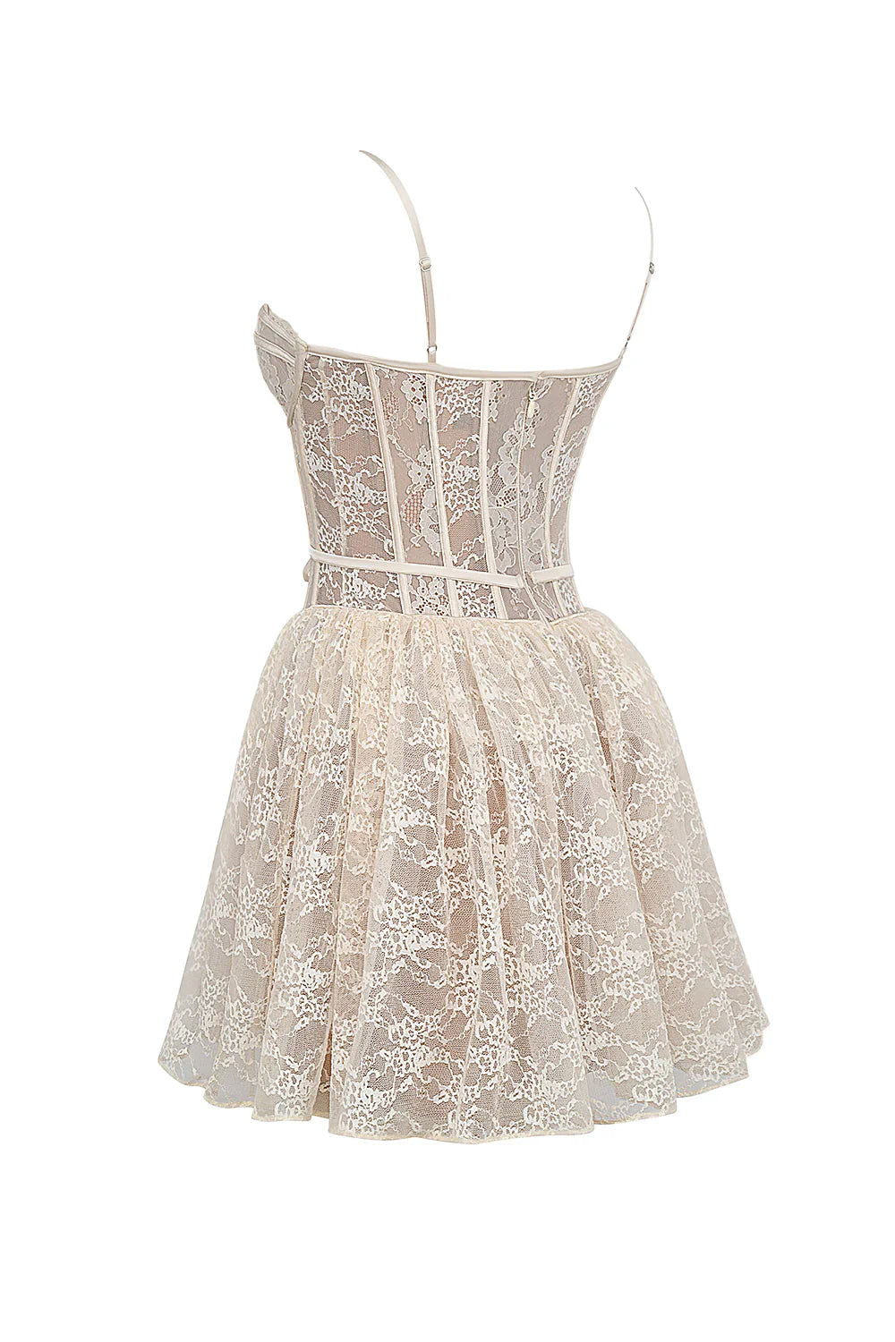 Vestido Curto Vintage de Renda Modelo Monterosso