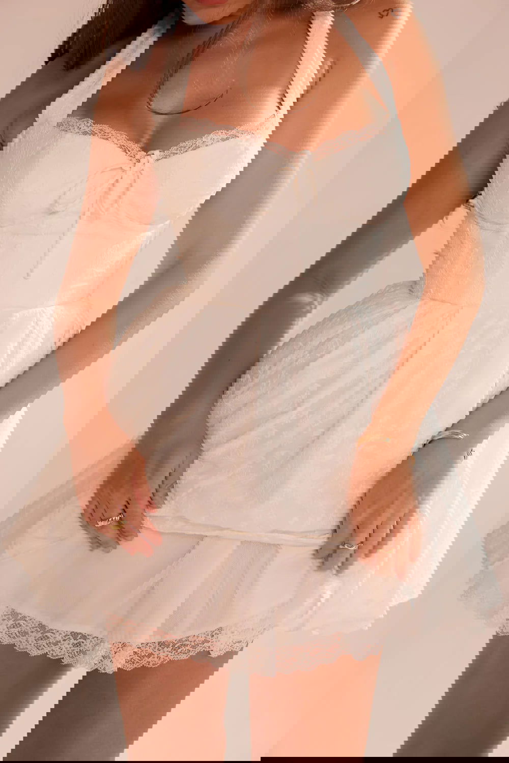 Vestido Curto de Algodão Modelo Campania