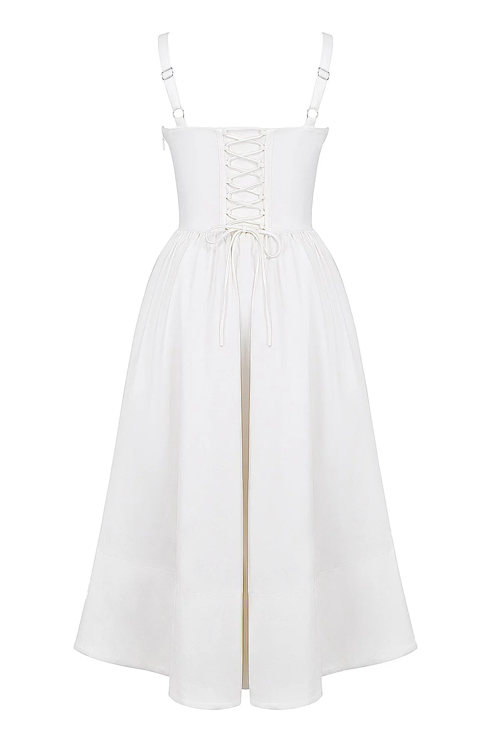 Vestido Midi Branco Modelador de Myocell Modelo Civitta
