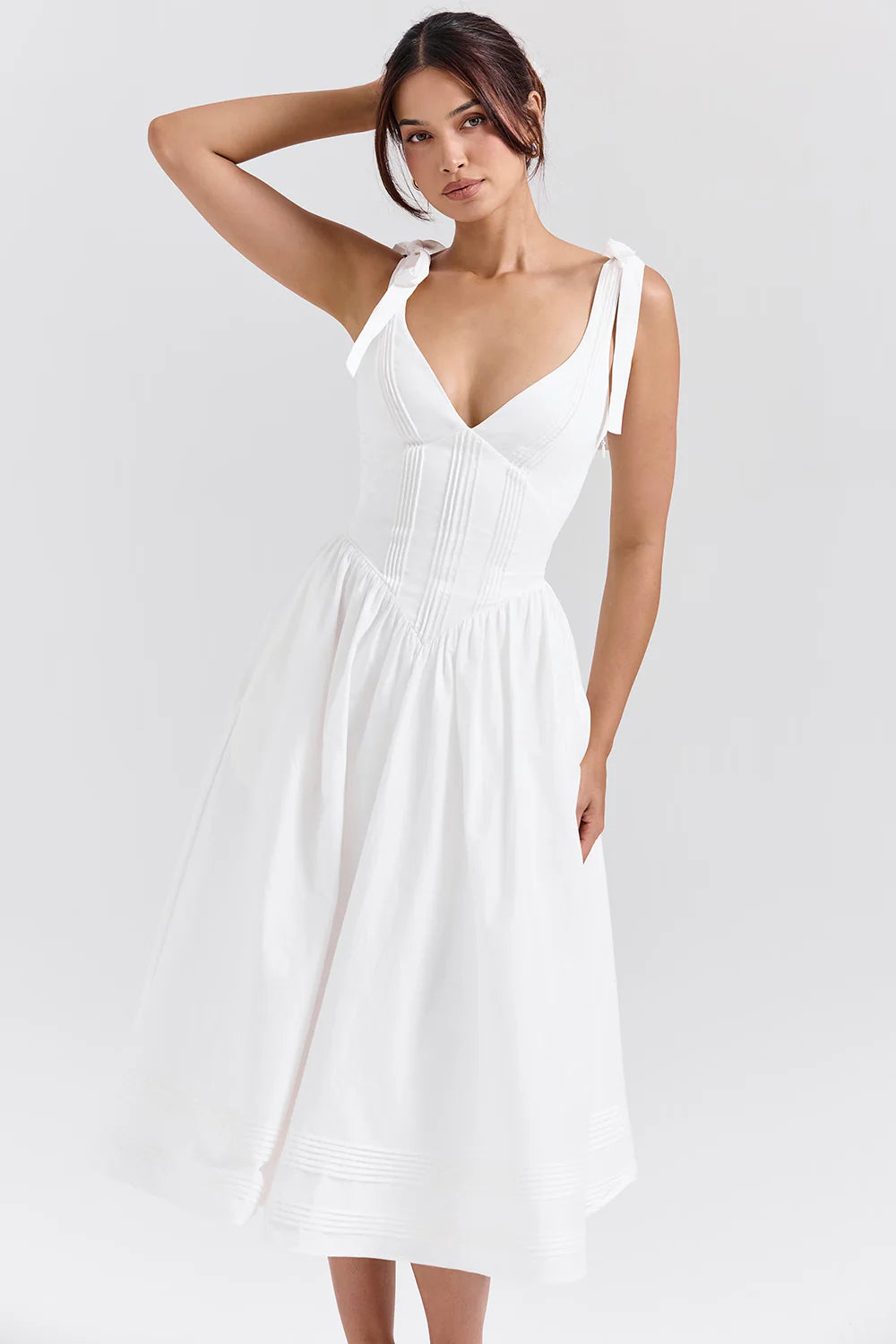 Vestido Midi Branco Cittadella