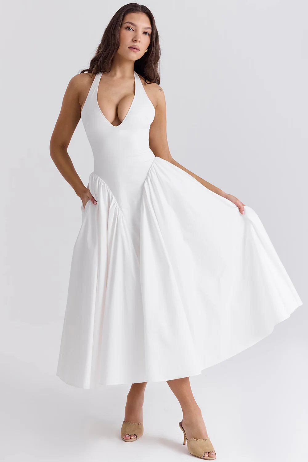 Vestido Midi Branco Urbino