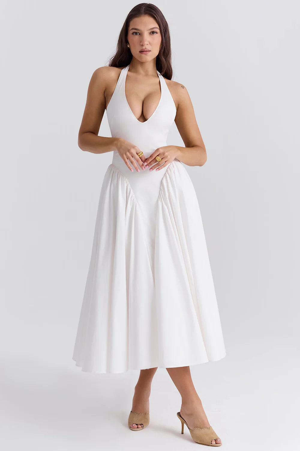 Vestido Midi Branco Urbino