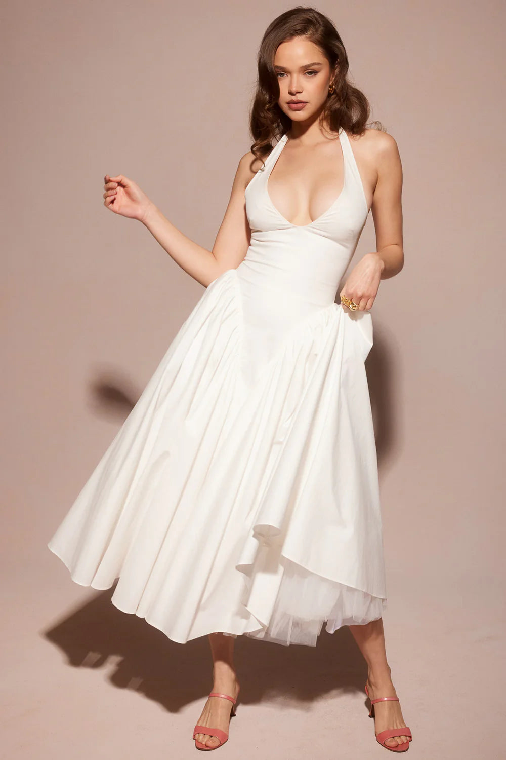 Vestido Midi Branco Urbino
