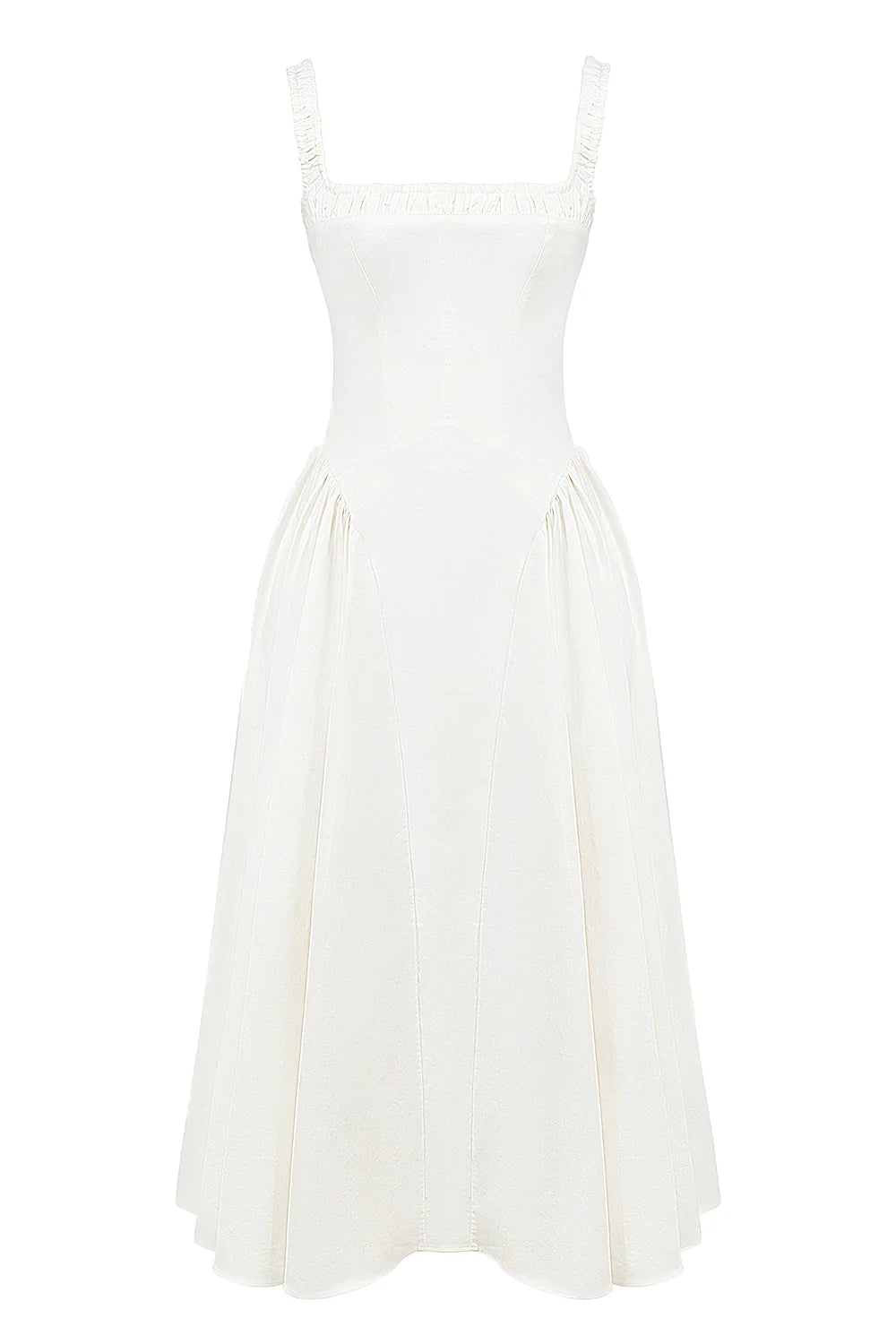 Vestido Midi Branco Arese