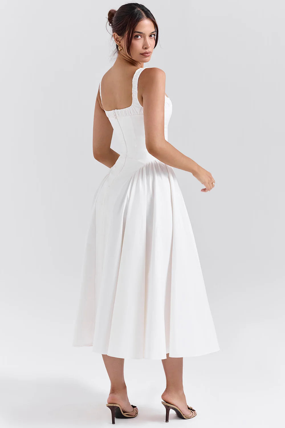 Vestido Midi Branco Arese