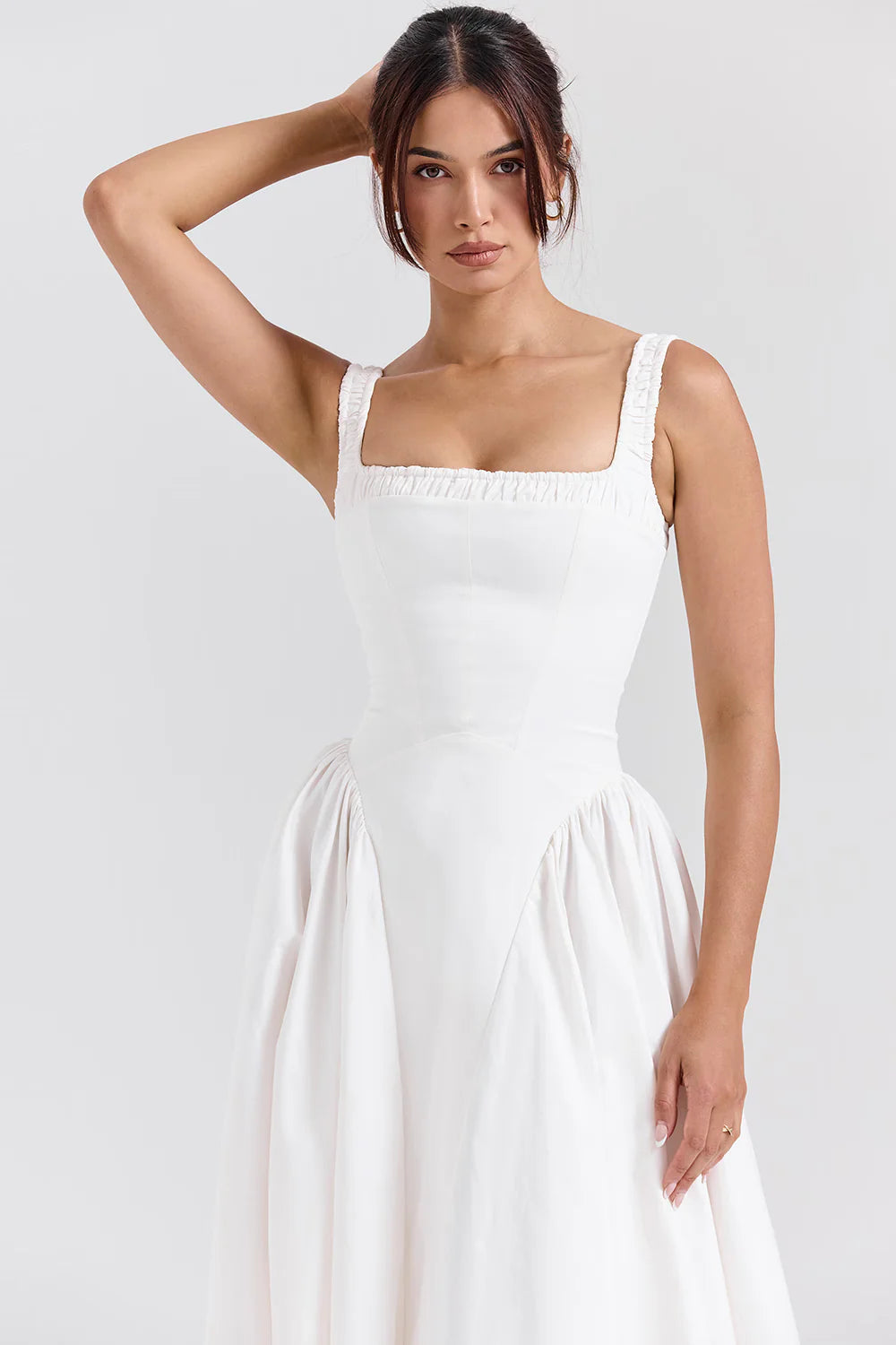 Vestido Midi Branco Arese
