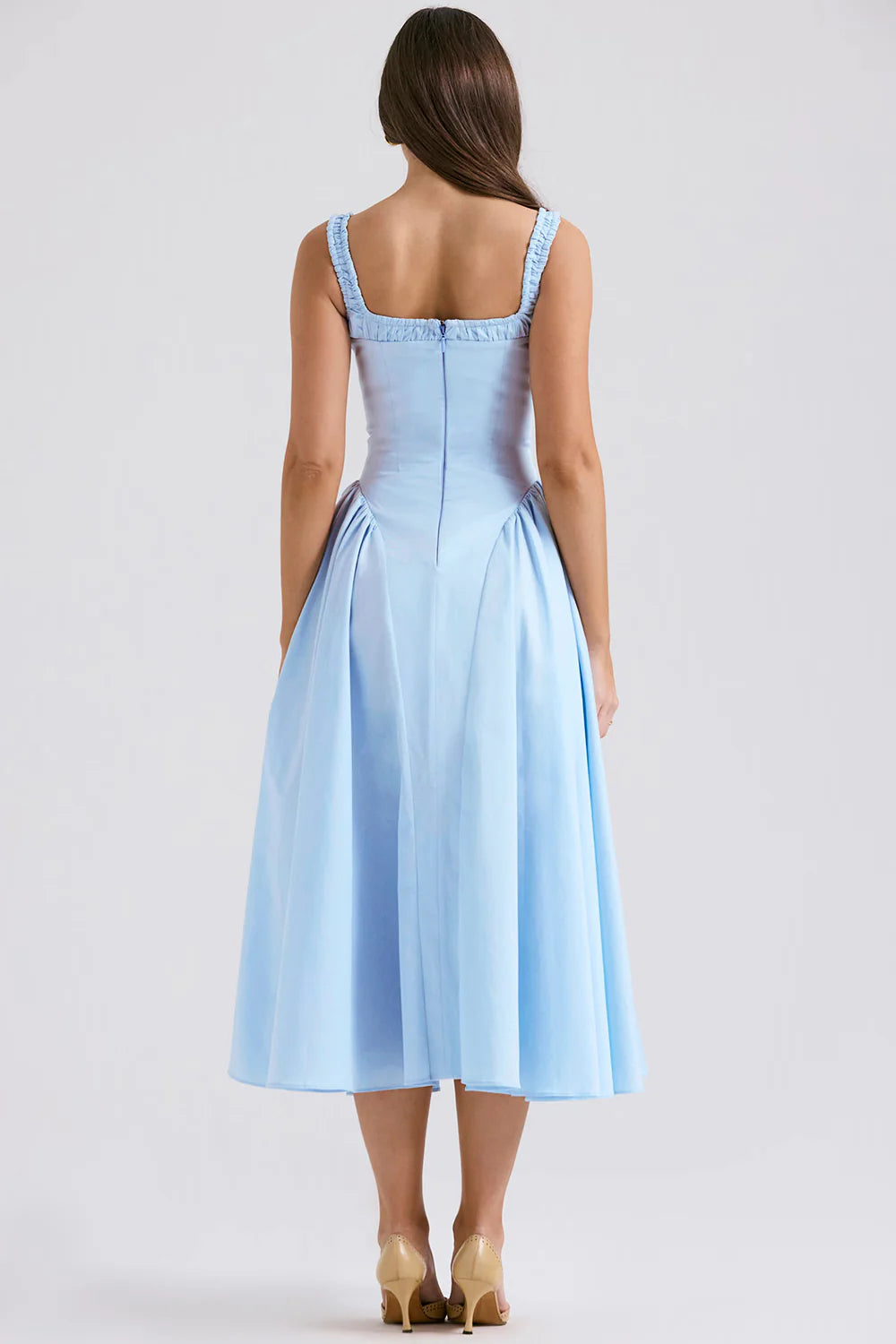 Vestido Midi Azul Cinderela Moncalieri