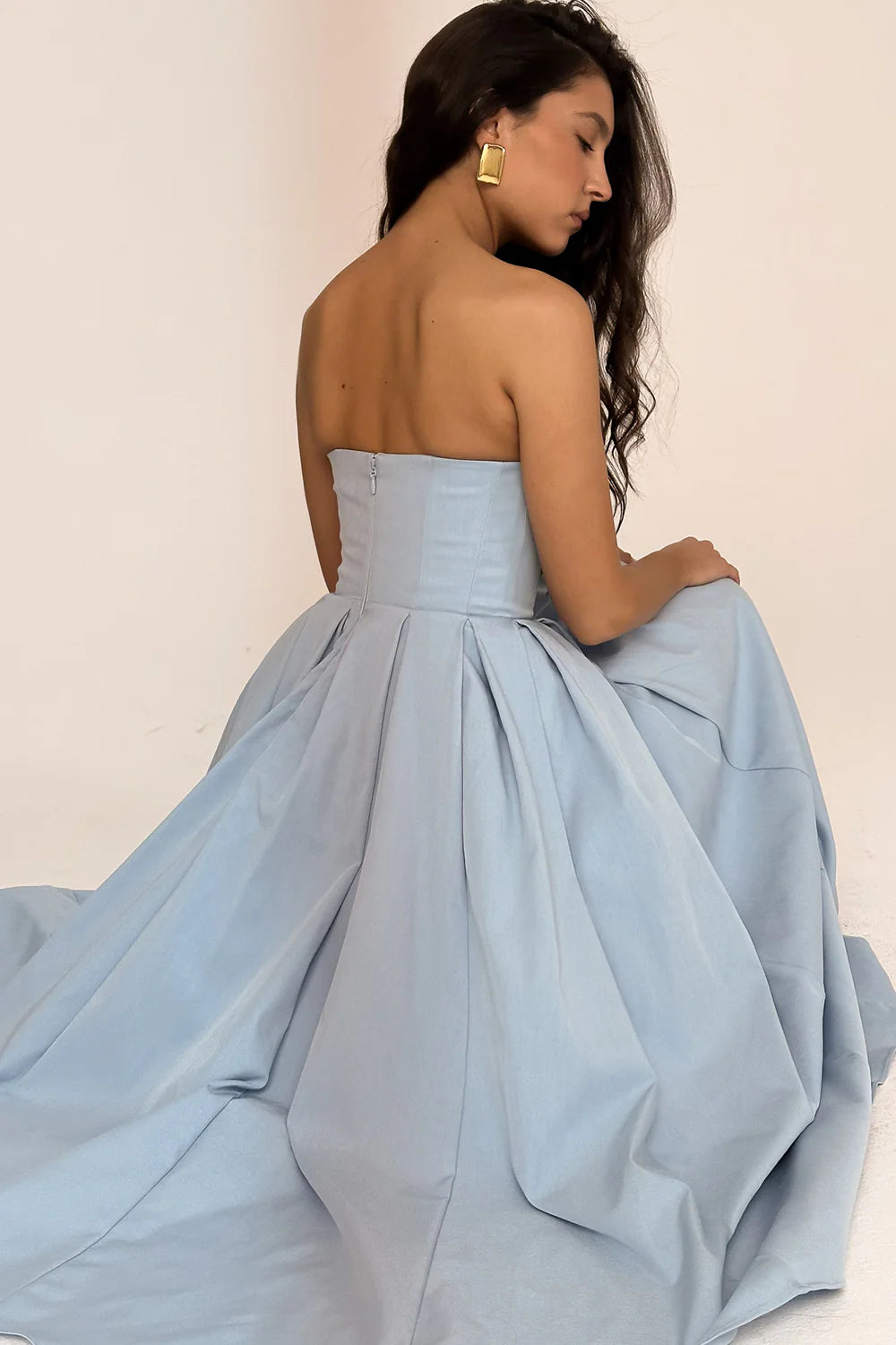 Vestido Midi Azul Bari