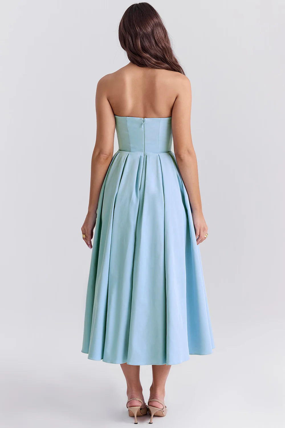 Vestido Midi Azul Bari