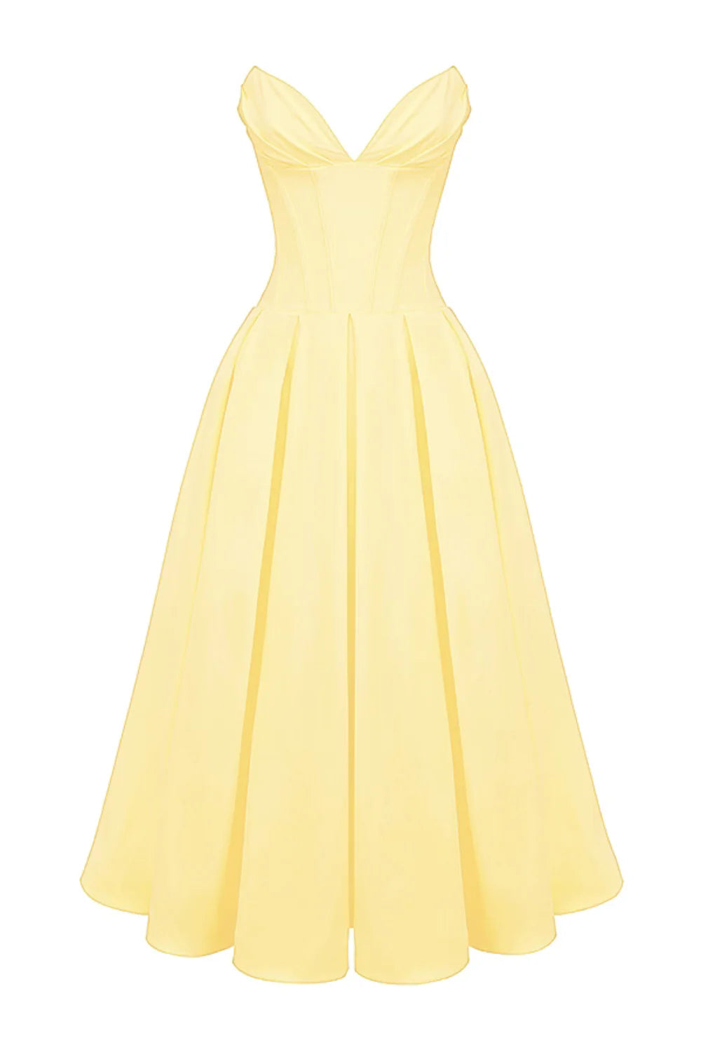 Vestido Midi Amarelo Trezzano