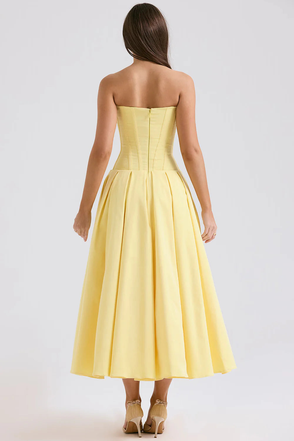 Vestido Midi Amarelo Trezzano