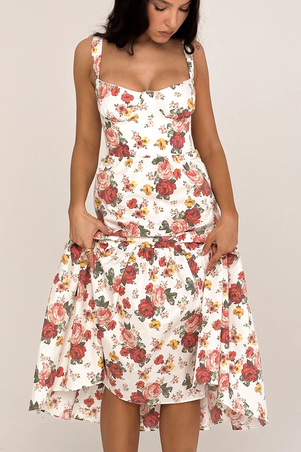Vestido Midi Floral Mugnano