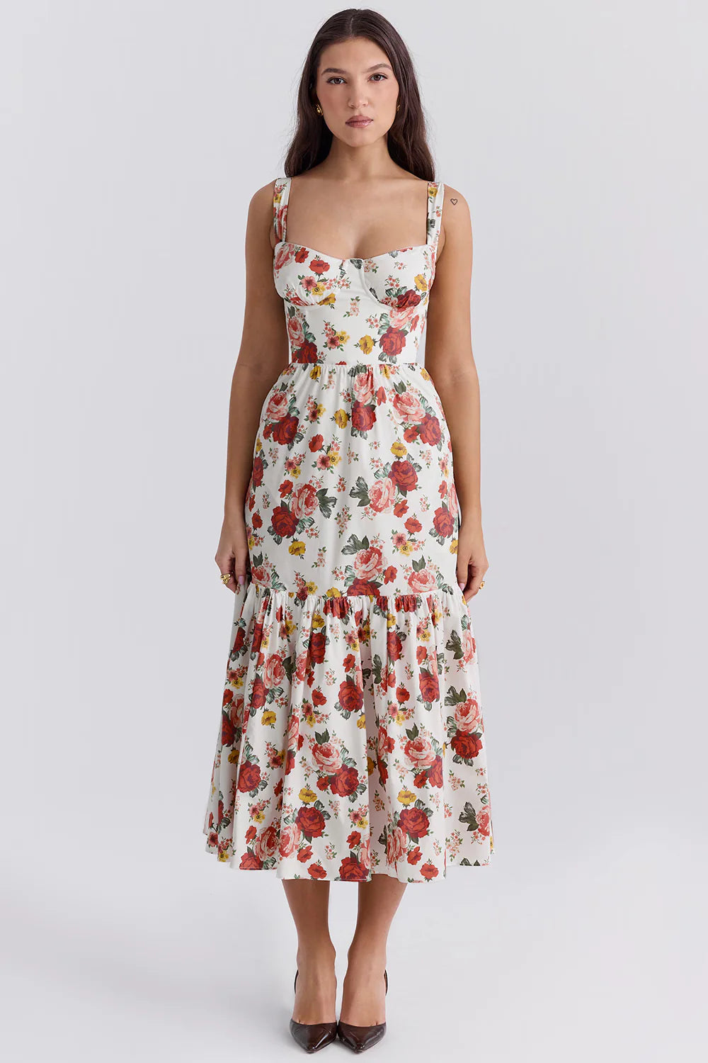 Vestido Midi Floral Mugnano
