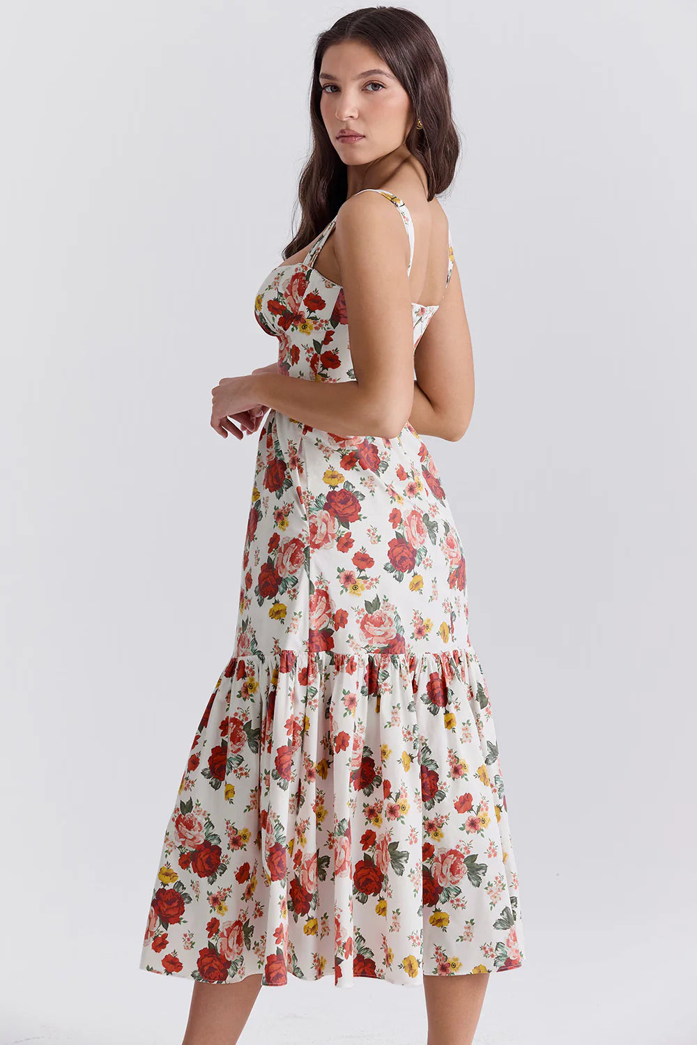 Vestido Midi Floral Mugnano