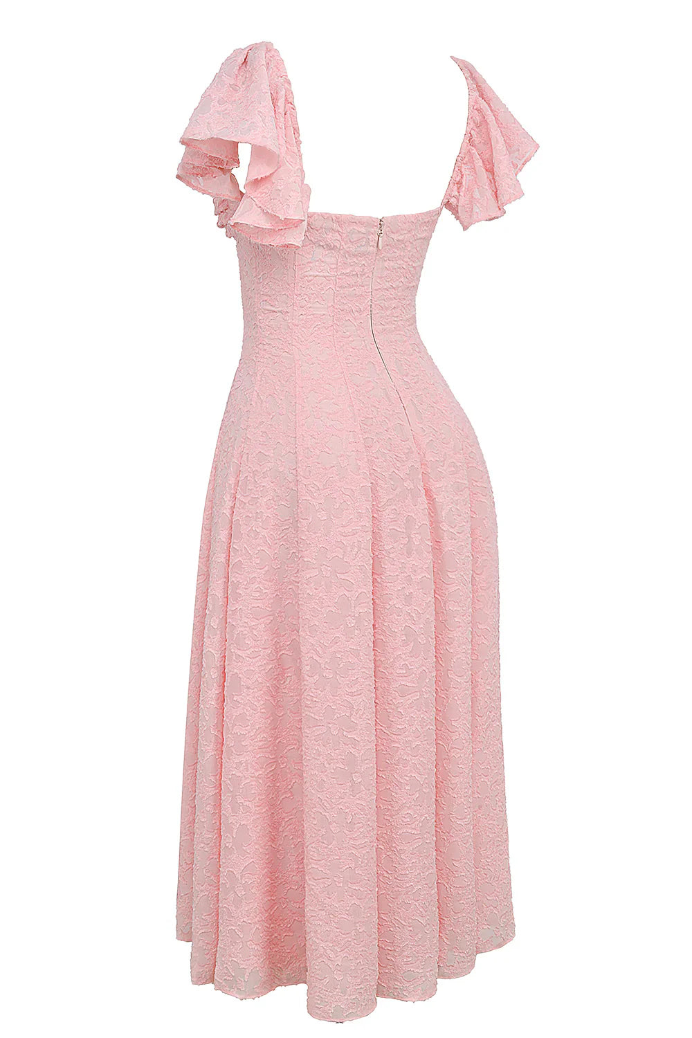Vestido Midi Floral Rosa Veneto