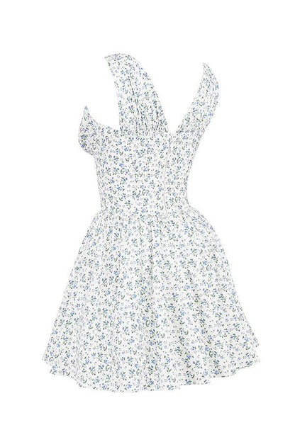 Vestido Curto Modelador Algodão Floral Modelo Castiglione