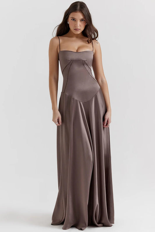 Vestido Longo Para Festa Sem Manga Modelo Recanati