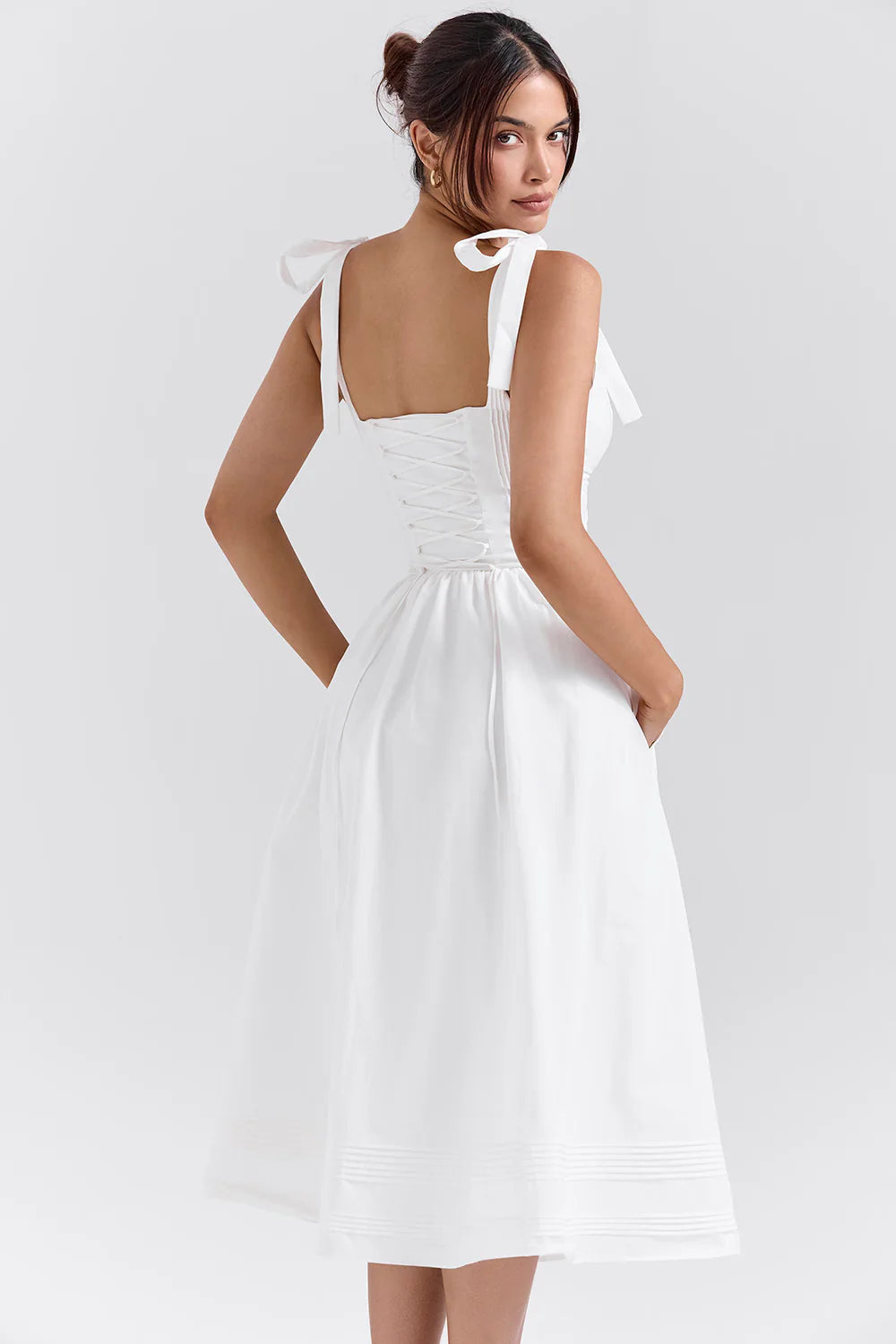 Vestido Midi Branco Cittadella