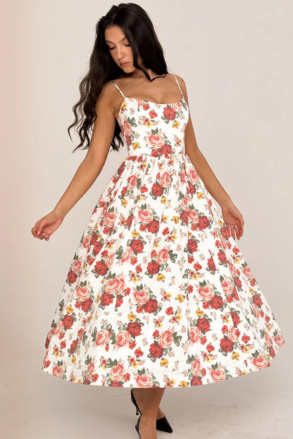 Vestido Midi Floral Bisenzio
