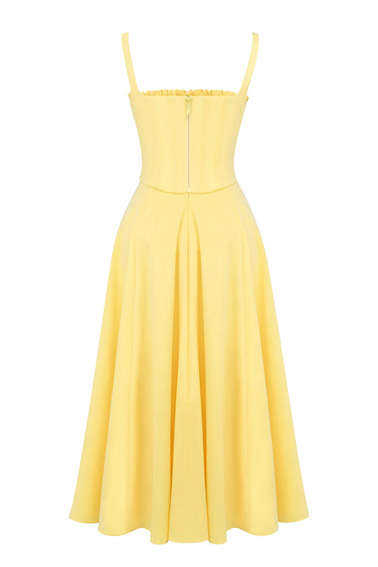 Vestido Midi Amarelo Eboli