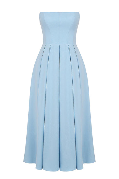 Vestido Midi Azul Cinderela Vercelli