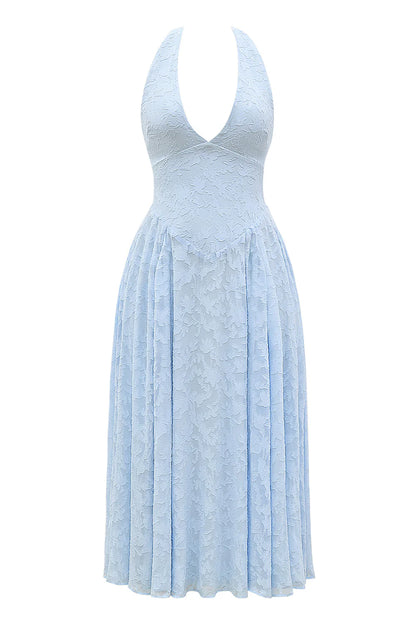 Vestido Midi Floral Azul Modelo Savona