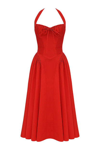 Vestido Midi Vermelho Fondi