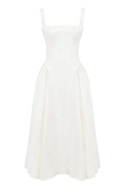 Vestido Midi Branco Arese