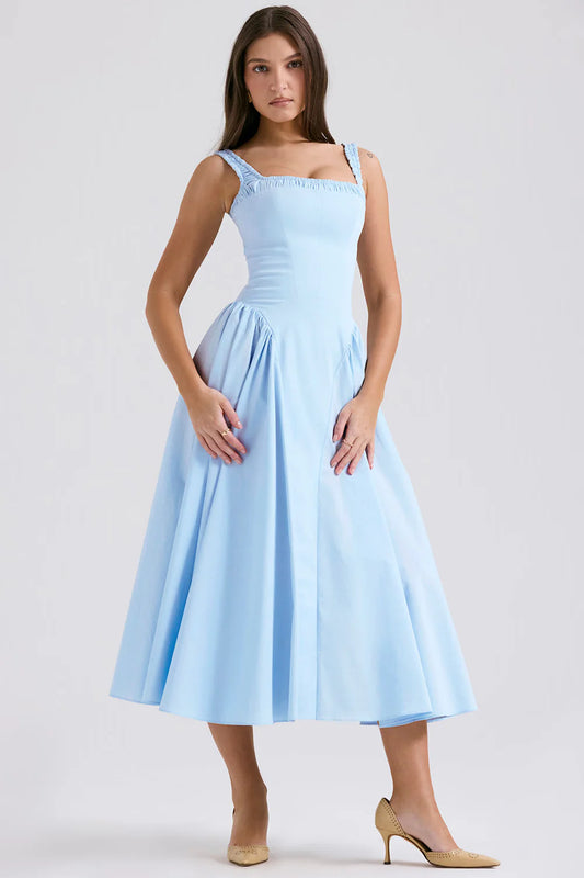 Vestido Midi Azul Cinderela Moncalieri