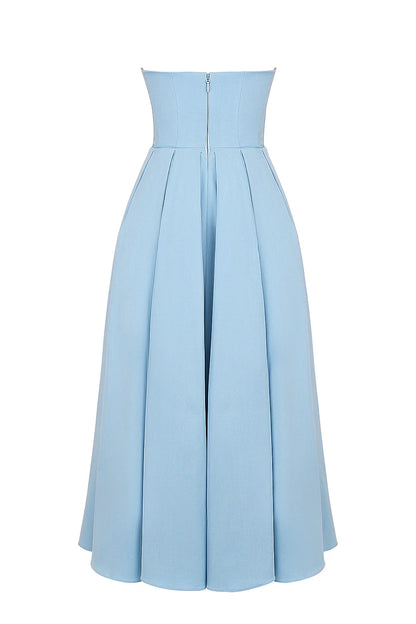 Vestido Midi Azul Bari