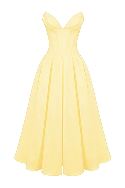 Vestido Midi Amarelo Trezzano