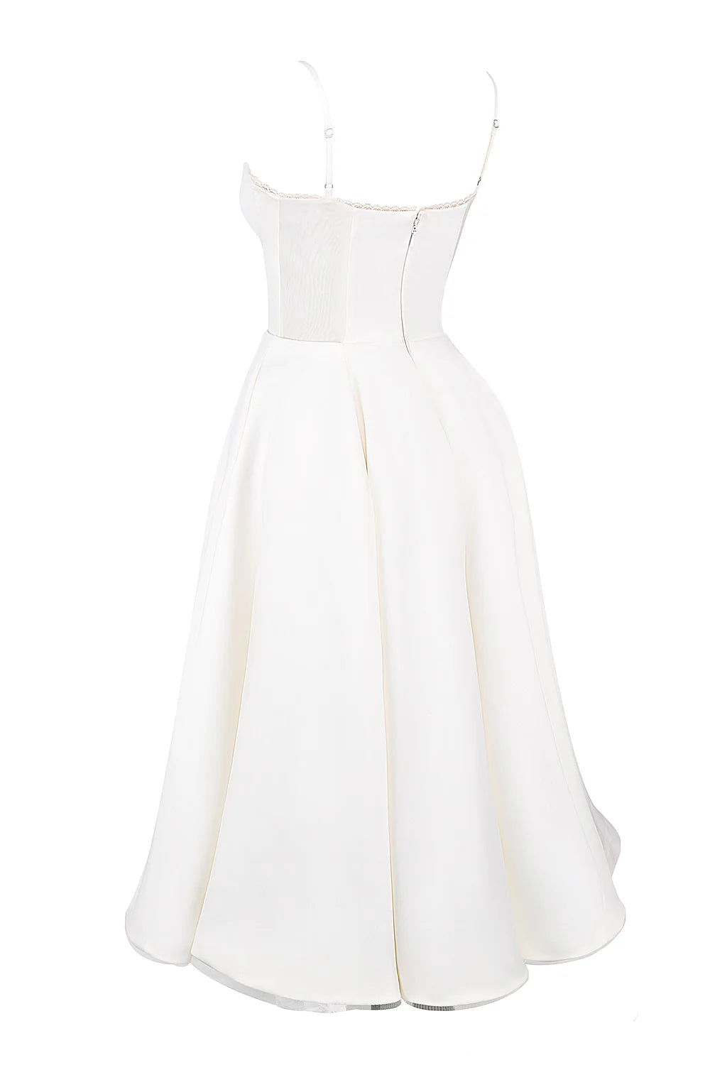 Vestido Midi Branco Gubbio
