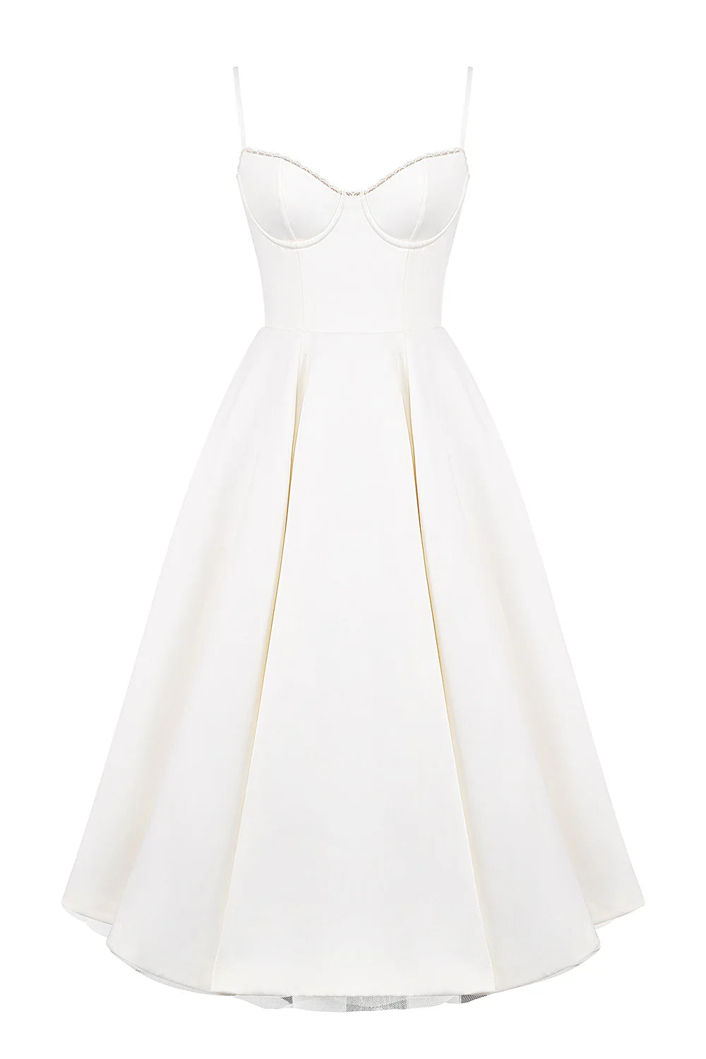 Vestido Midi Branco Gubbio