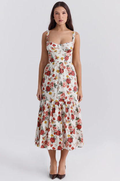 Vestido Midi Floral Mugnano