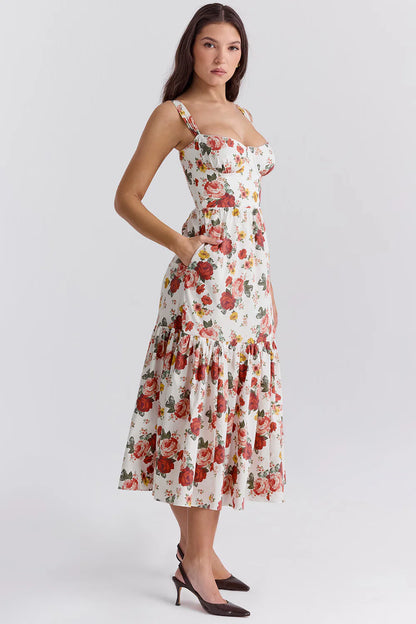 Vestido Midi Floral Mugnano