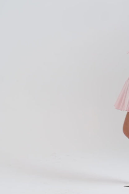 Vestido Curto Bailarina Off Shoulder Rosa Modelo Palermo