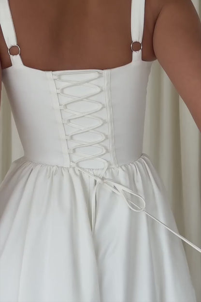Vestido Midi Branco Modelador de Myocell Modelo Civitta