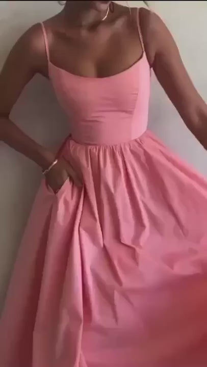 Vestido Feminino Liso Midi
