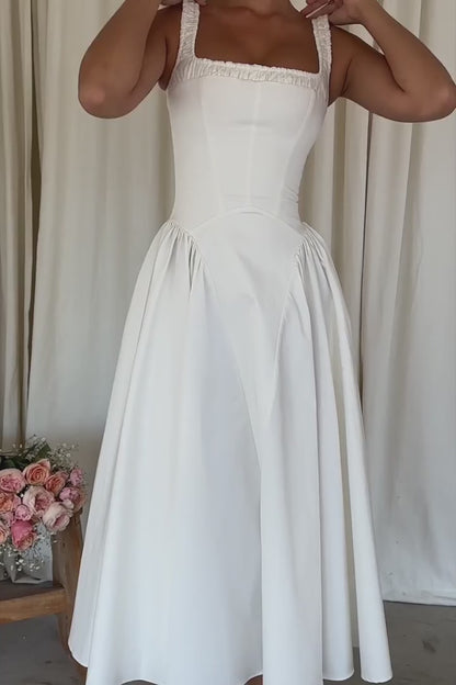 Vestido Midi Branco Arese